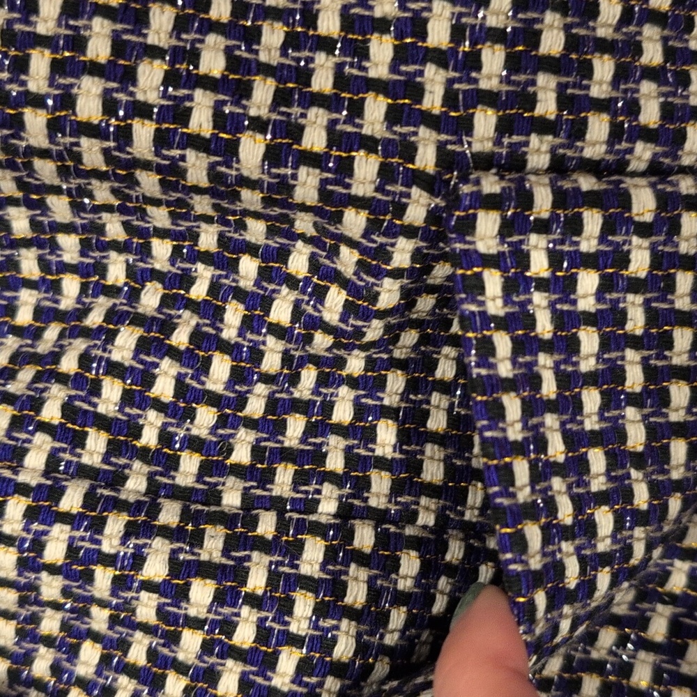 J. Crew Silk Blend Tweed shimmer Blazer Basket Weave - Picture 4 of 9